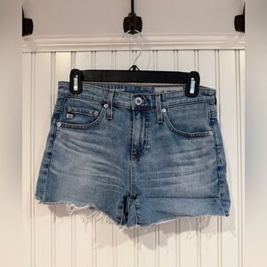 Ag Adriano Goldschmied Blue Jean Shorts with Relaxed Fit